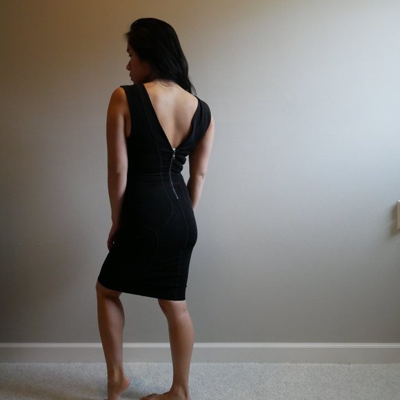 Body Con Black French Connection Dress Size 0 - Picture 4 of 8